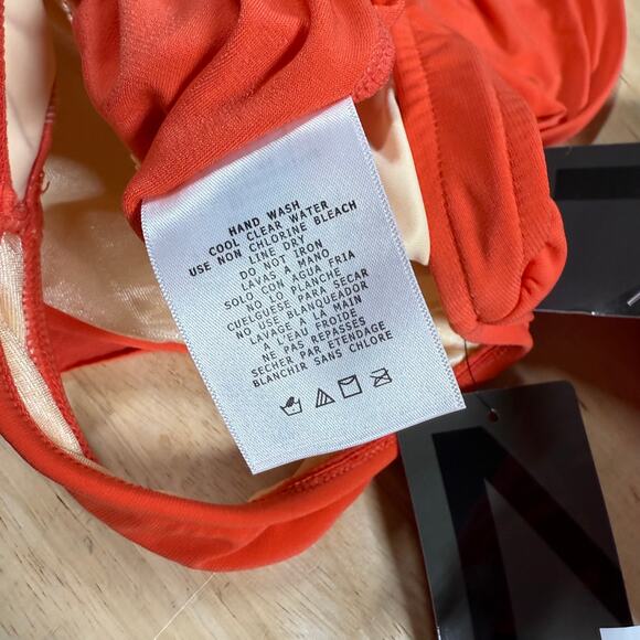 MAGICSUIT NWT Reese Cowl Back Tankini Top & Shirred Bikini Bottom Size 16 Orange - Picture 7 of 16